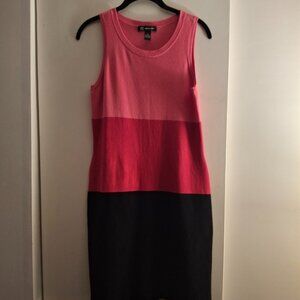 INC International Concepts Colorblock Sheath Dress Sleeveless Scoop Neck Midi